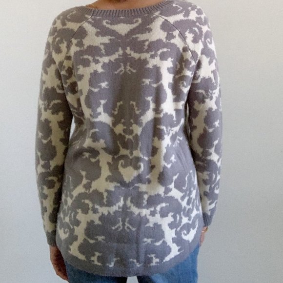 Willow & Clay Damasks Sweater Grey & Cream Small - Picture 3 of 8